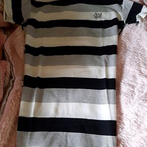 Drop Shoulder Slogan Graphic Hooded Dress